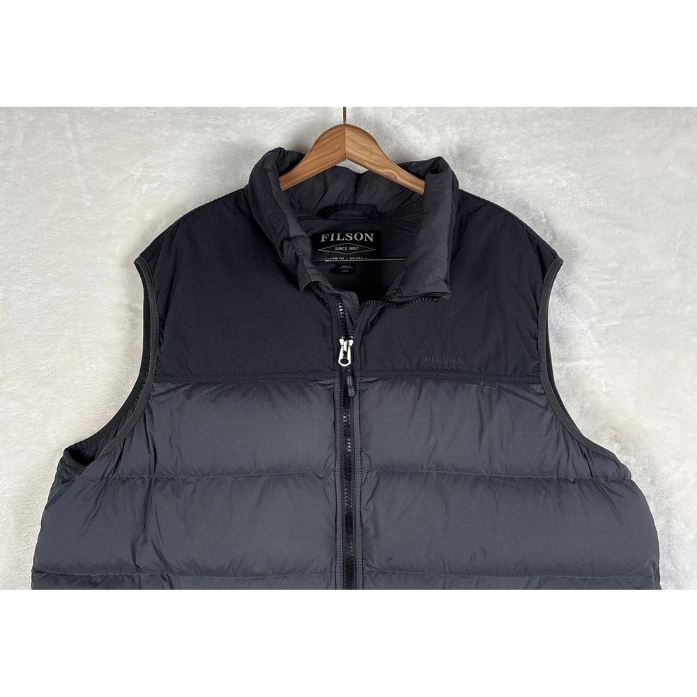 Filson Featherweight Goose Down Puffer Vest Mens XXXL Full Zip Quilted Pockets - Picture 2 of 10